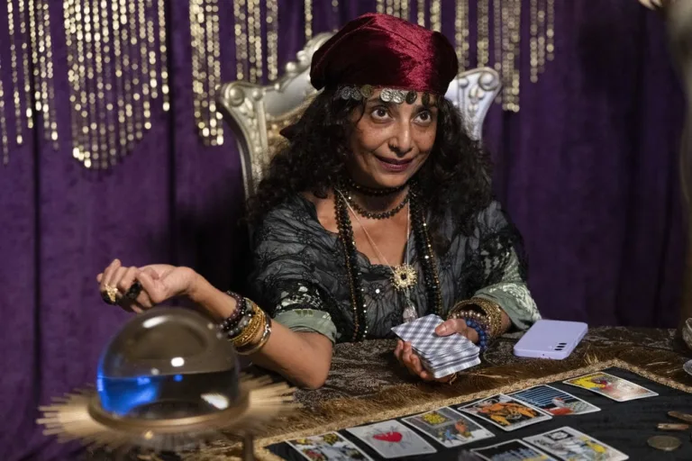 LAW & ORDER: SVU Season 28 Episode 4 -- "Arcana" Episode 28004 -- Pictured: Riti Sachdeva as Madame Zorrill -- (Photo by: Virginia Sherwood/NBC)