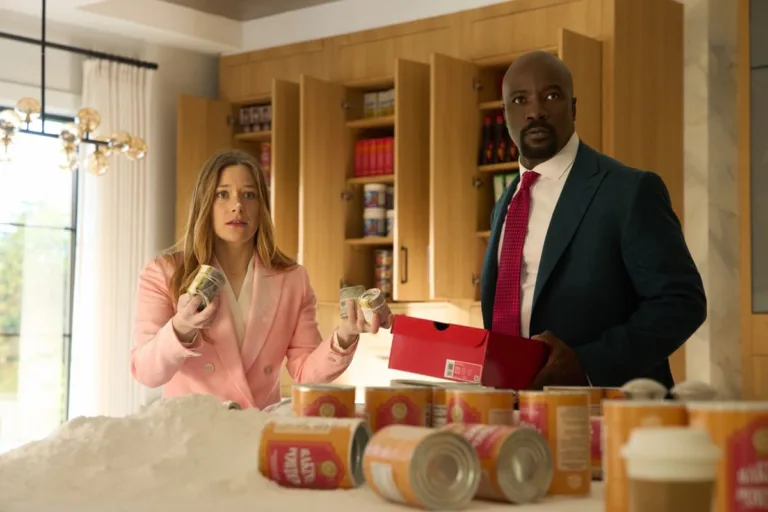 Cupertino Season 1 Episode 4 "A.J. & Buddy" -- Coverage of the CBS Original Series CUPERTINO, scheduled to air on the CBS Television Network. Pictured (L-R): Rachel Keller as Olivia Siffre and Mike Colter as Michael Price. Photo: Elizabeth Fisher/CBS ©2026 CBS Broadcasting, Inc. All Rights Reserved.