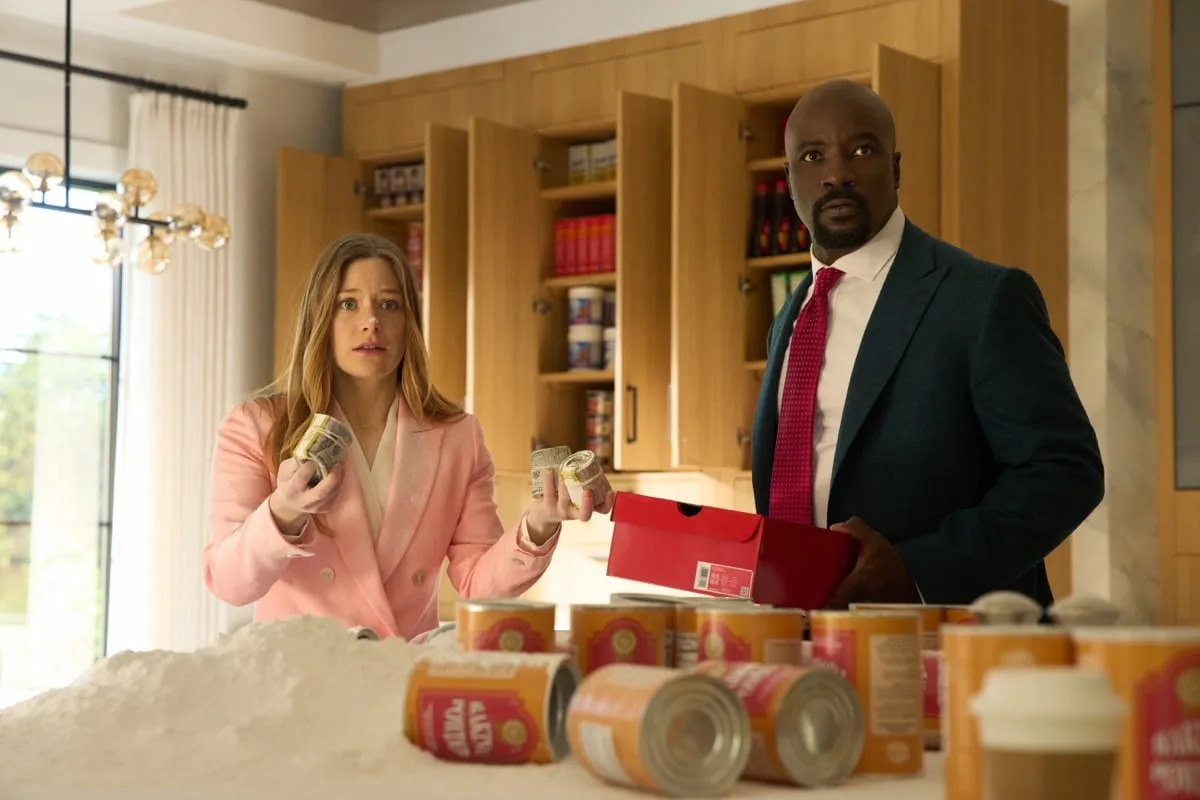 Cupertino Season 1 Episode 4 "A.J. & Buddy" -- Coverage of the CBS Original Series CUPERTINO, scheduled to air on the CBS Television Network. Pictured (L-R): Rachel Keller as Olivia Siffre and Mike Colter as Michael Price. Photo: Elizabeth Fisher/CBS ©2026 CBS Broadcasting, Inc. All Rights Reserved.
