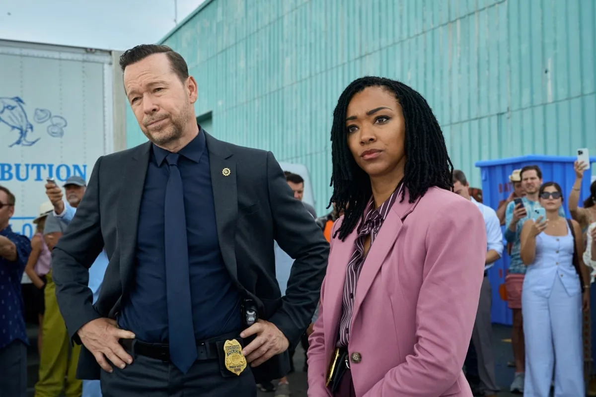 Boston Blue Season 2 Episode 4 "Everything Right Can Still be Wrong " -- Coverage of the CBS Original Series Boston Blue, scheduled to air on the CBS Television Network. Pictured (L-R): Donnie Wahlberg as Danny Reagan and Sonequa Martin-Green as Lena Silver Photo: Ian Watson/CBS ©2026 CBS Broadcasting, Inc. All Rights Reserved.